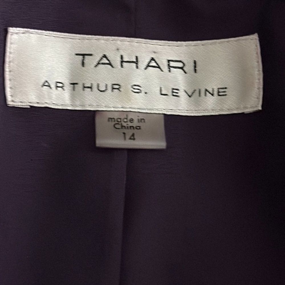 Tahari ASL Blazer Size 14 Split Bell-Sleeve Purple - Picture 13 of 13
